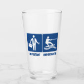 Het werk is belangrijk, het wakeboarding is belang glas (Voorkant)