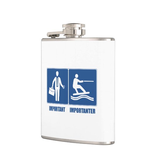 Het werk is belangrijk, het wakeboarding is belang heupfles (Links)