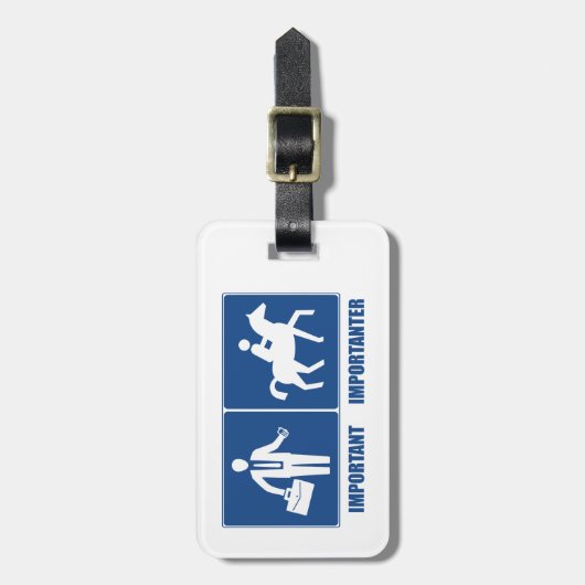 Het werk is belangrijk, Horseback Riding is belang Bagagelabel (Voorkant verticaal)