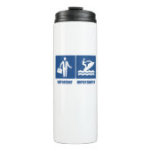 Het werk is belangrijk, Jet Skiing is belangrijk Thermosbeker (Voorkant)