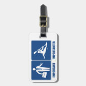 Het werk is belangrijk, Kayaking is belangrijk Bagagelabel (Voorkant verticaal)