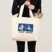 Het werk is belangrijk, Kayaking is belangrijk Grote Tote Bag (Voorkant (product))