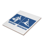 Het werk is belangrijk, Kayaking is belangrijk Tegeltje (Zijkant)