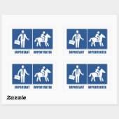 Het werk is belangrijk, paarden zijn belangrijk rechthoekige sticker (Vel)