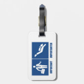 Het werk is belangrijk, Scuba het Duiken is belang Bagagelabel (Achterkant verticaal)