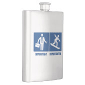 Het werk is belangrijk, Snowboarding is belangrijk Heupfles (Rechts)