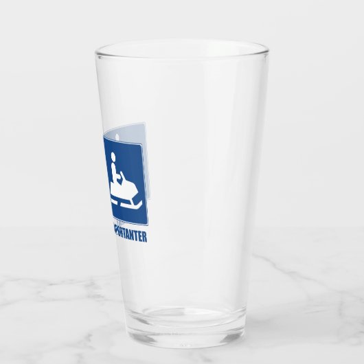 Het werk is belangrijk, Snowmobiing is belangrijk Glas (Links)