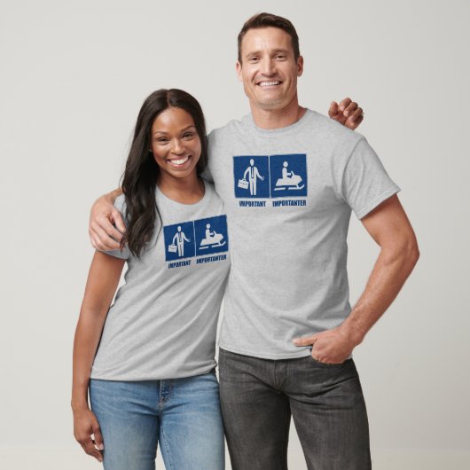 Het werk is belangrijk, Snowmobiing is belangrijk T-shirt (Unisex)