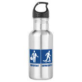 Het werk is belangrijk Snowshoeing is belangrijk Waterfles (Voorkant)