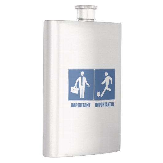 Het werk is belangrijk, voetbal is belangrijk flacon (Rechts)