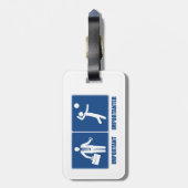 Het werk is belangrijk volleybal is belangrijk bagagelabel (Achterkant verticaal)