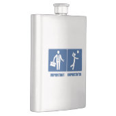 Het werk is belangrijk volleybal is belangrijk flacon (Rechts)