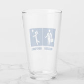 Het werk is belangrijk volleybal is belangrijk glas (Achterkant)