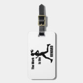 Het werk is de beloningsvrouw loper bagagelabel (Voorkant verticaal)