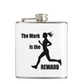 Het werk is de beloningsvrouw loper heupfles (Voorkant)