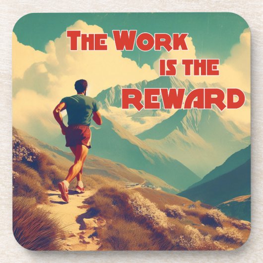 Het werk is de Reward Runner Mountains Bier Onderzetter (Voorkant)