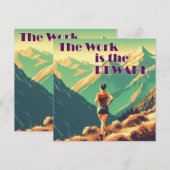 Het werk is de Reward Woman Runner Mountains (Voorkant / Achterkant)