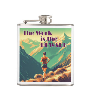 Het werk is de Reward Woman Runner Mountains Heupfles