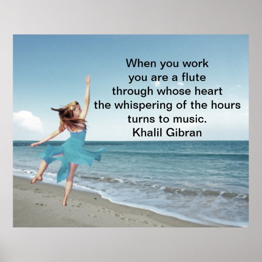 Het werk is liefde zichtbaar gemaakt poster (Voorkant)