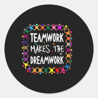 Het werk maakt Dreamweaver Motivatie Sportvraag Ronde Sticker