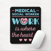 Het werk van de medisch-maatschappelijk werker is muismat (Met muis)