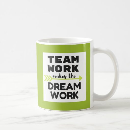 Het werk van het team maakt het werk van de Dream Koffiemok (Rechts)