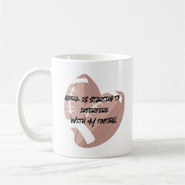 Het werk verstoort mijn football koffiemok