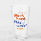 Het werk versus spel douanenaam glas (Voorkant)