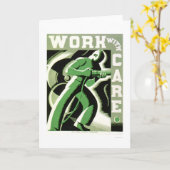 Het werk zorvuldig 1937 WPA Kaart (Gele Bloem)