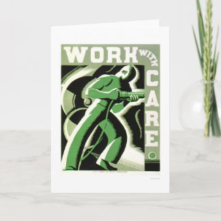 Het werk zorvuldig 1937 WPA Kaart