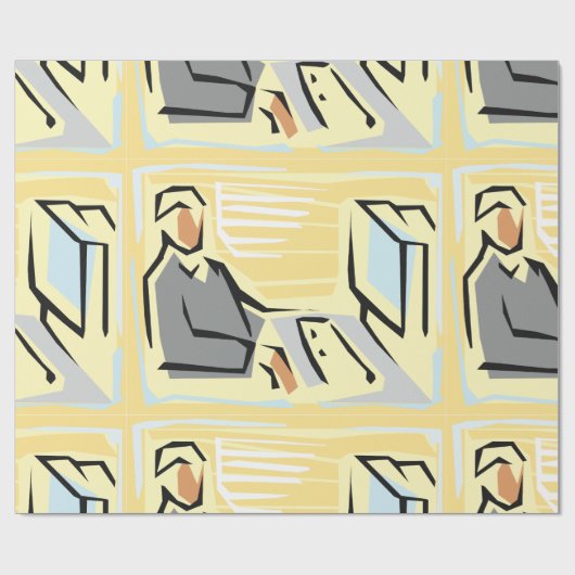 Het werken bij een Computer Wrapping Papier (Vlak)