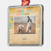 Het werken kitteh metalen ornament (Links)