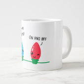 Het werken over de Feestdagen Slank kerstlicht   Extra Grote Beker (Voorkant rechts)