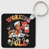 Het werken van de Pool Grappige IC-Verpleegkundige Sleutelhanger (Achterkant)