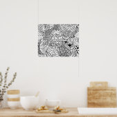 Het werkt als je het werkt Abstracte patroonkleuri Poster (Keuken)