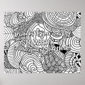 Het werkt als je het werkt Abstracte patroonkleuri Poster (Voorkant)