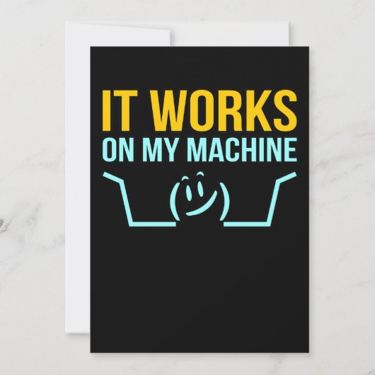 Het werkt op machine technische computer IT-progra Bedankkaart (Voorkant)