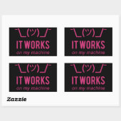 Het werkt op mijn machine - Programmer White Rechthoekige Sticker (Vel)