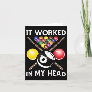 Het werkte in mijn hoofd biljart cadeau 8-ll zwemb kaart