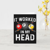 Het werkte-in mijn hoofd biljart Shirten pool spel Kaart (Gele Bloem)