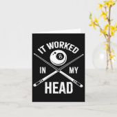 Het werkte in mijn hoofd grappige Billiards Pool P Kaart (Gele Bloem)