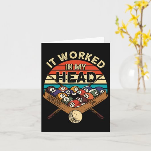 Het werkte in mijn hoofdpool Billiards Player Snoo Kaart (Gele Bloem)