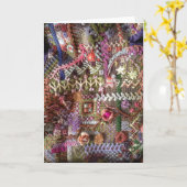 Het werkwenskaart van het canvas kaart (Gele Bloem)