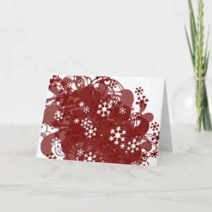 Het wervelende Rood van de Sneeuw Feestdagen Kaart