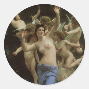 Het Wespennest van William Adolphe Bouguereau Ronde Sticker