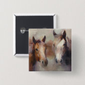 Het Westen blazen Vierkante Button 5,1 Cm (Voorkant /achterkant)