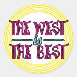 Het Westen is het beste Ronde Sticker