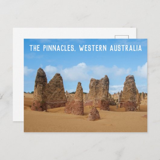 Het Westerne Australische landschap van de Pinnacl Briefkaart (Voorkant / Achterkant)