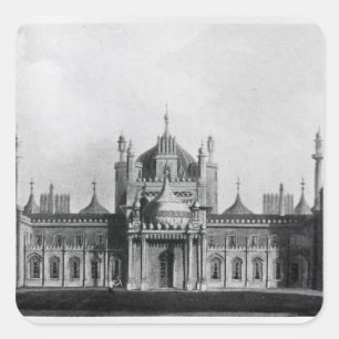 Het westfront van het Brighton Pavilion Vierkante Sticker