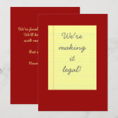 Het wettelijk huwelijk kaart (Voorkant / Achterkant)